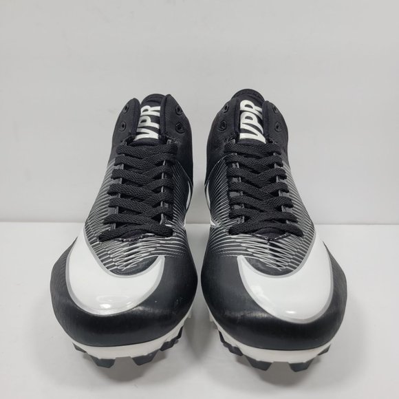 Nike VPR Men's Black White Athletic Football Cleats 847089-011 US Size 11 - Picture 3 of 8